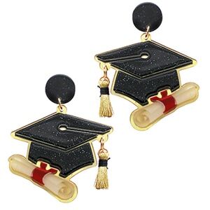 Graduation Cap Acrylic Earrings